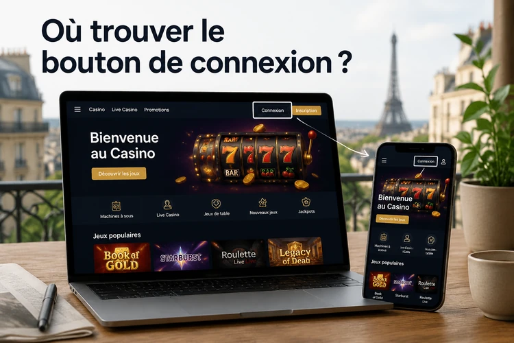 Où trouver le bouton de connexion?
