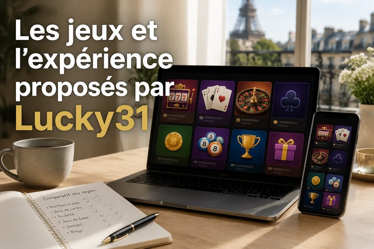 Les jeux et l'expérience proposés par Lucky31